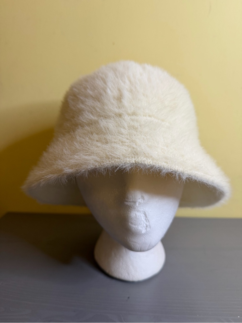 Urban Outfitters Cream Fuzzy Bucket Hat - Women Accessories